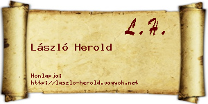 László Herold névjegykártya