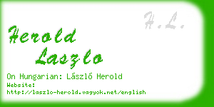 herold laszlo business card