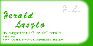 herold laszlo business card